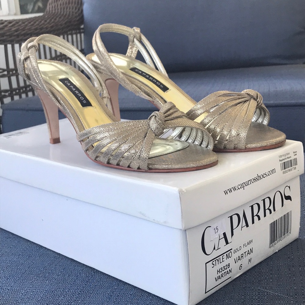 Gold Size 6 Caparros Heels